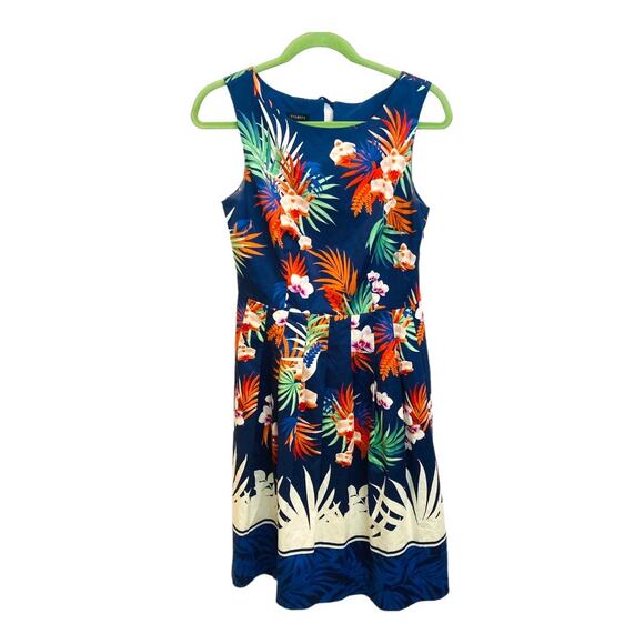 Talbots Tropical Orchid Print Dress Size 2 - Picture 3 of 10